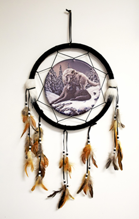 Two Wolf Dream Catcher